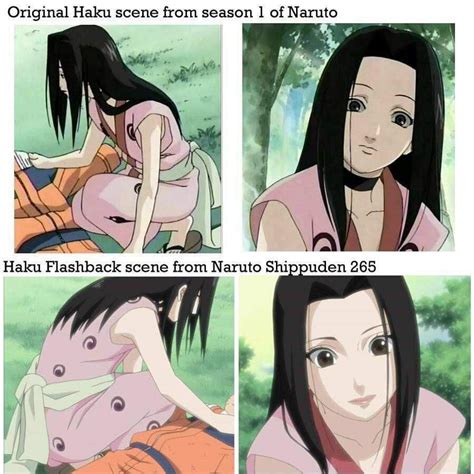 Haku Original Vs Flashback He Still Looks Beautiful And Cute ️ ️ ️ Naruto Naruto Shippuden