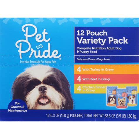 Pet Pride Dog Food Pouch Variety Pack 636 Oz Instacart