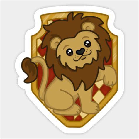 Brave Little Lion Gryffindor Sticker Teepublic
