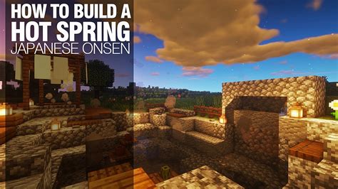 Easy Minecraft How To Build A Hot Spring Japanese Onsen Youtube