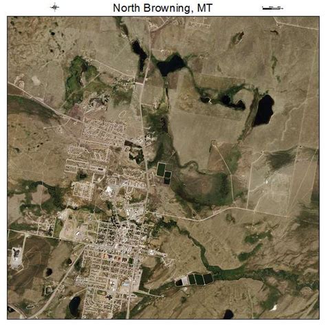 Aerial Photography Map Of North Browning Mt Montana