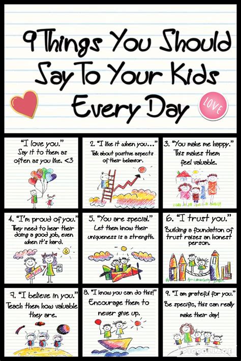 9 Things To Say To Your Kids Affirmations For Kids Parenting Skills