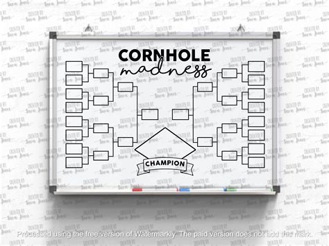 Cornhole Madness Bundle Tournament Bracket And Scoreboard Etsy