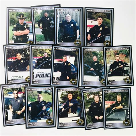 Orinda Police Contra Costa County California Trading Cards Trading
