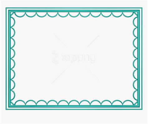 Free Png Teal Border Frame Png Borders For Powerpoint Transparent
