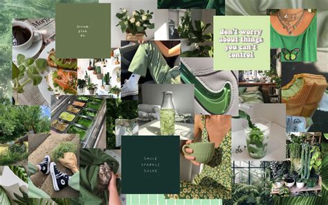 Wall Collage Sage Green Aesthetic Wallpaper Pic Wabbit