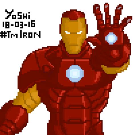 Iron Man Pixel Art 005 By Yoshihirokun On Deviantart