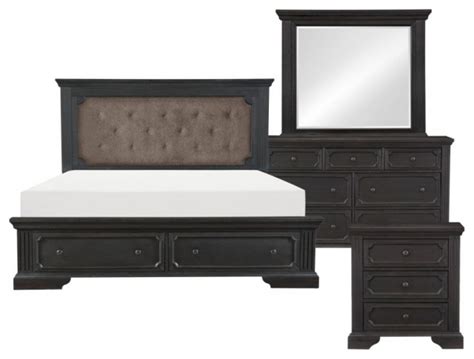 Bolingbrook 5 Piece Traditional Bedroom Set Brushed Coffee Eastern