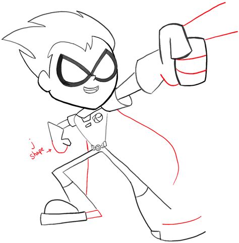 How To Draw Robin From Teen Titans Go With Easy Steps Tutorial How To