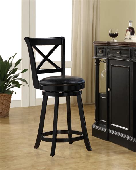 Yaheetech pack of 2 industrial armless dining chairs faux leather stools sled style metal legs coffee chairs X Back Counter Stool: Sit Up Tall in This X Back Counter Stool from Sears