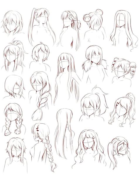 Anime Hair Drawing Reference And Sketches For Artists In 2021 Anime