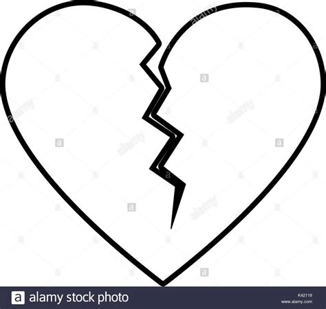 Isolated Broken Heart Design Stock Vector Art