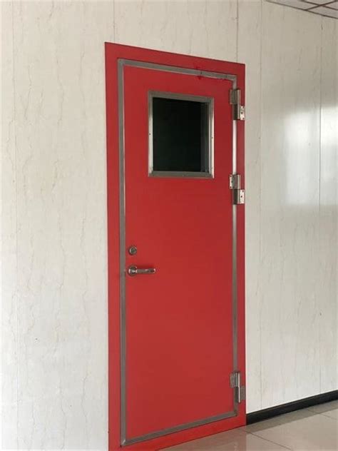 Galvanized Glass Internal Fireproof Steel Door To Garage Hollow Metal