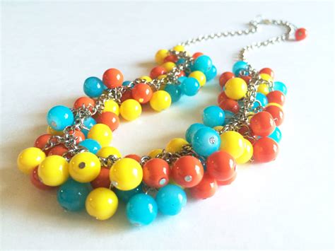 Multi Color Necklace Beaded Necklace Bead By Humblebeebeginnings