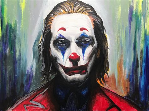 Original Joker Painting On Canvas Etsy