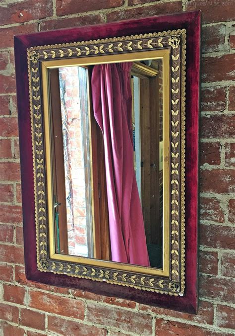 Antiques Atlas Antique Victorian Ornate Red Velvet Gilded Mirror