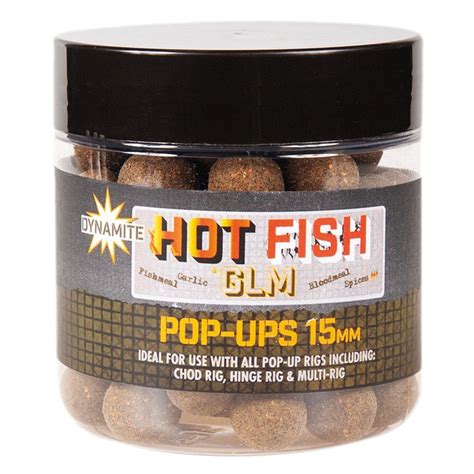 Dynamite Baits Hi Attract Hot Fish And Glm Foodbait Pop Ups 15mm