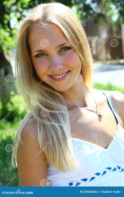 Young Beautiful Blond Female With Long Hair Stock Photo Image Of
