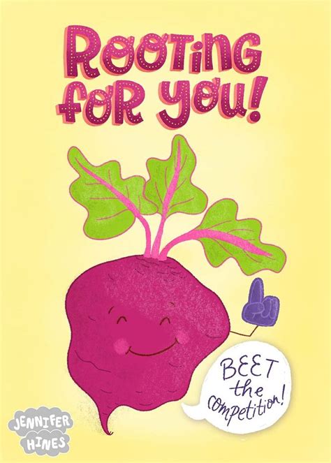 A Beet With The Words Rooting For You On It