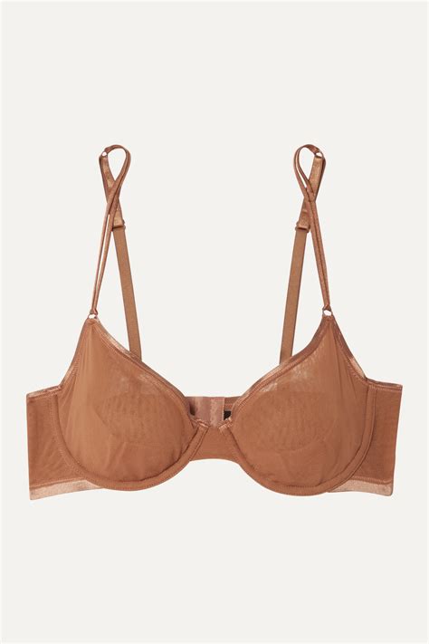 Cosabella Soiré Confidence Mesh Underwired Soft Cup Bra In Tan Modesens