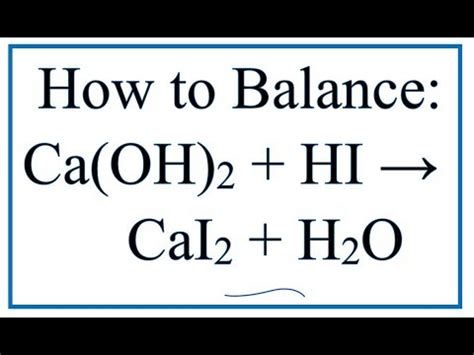Balanced Chemical Equation For The Dissociation Of Calcium Hydroxide In Water - Tessshebaylo