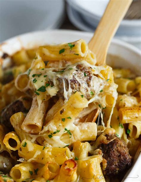 Meatballs And Noodles Casserole