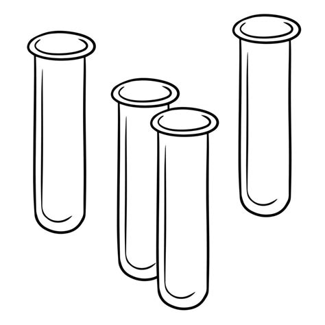 Monochrome Picture A Set Of Empty Glass Test Tubes For Research And