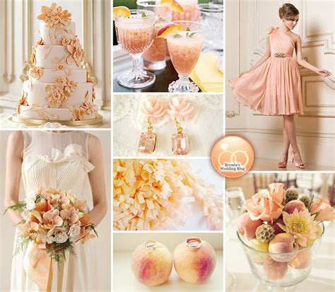 Peach Themed Wedding Inspiration Board More Peach Goodies Peach