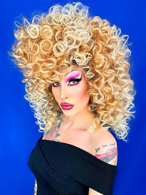 Custom S Disco Perm Drag Queen Lace Front Wig Etsy Australia