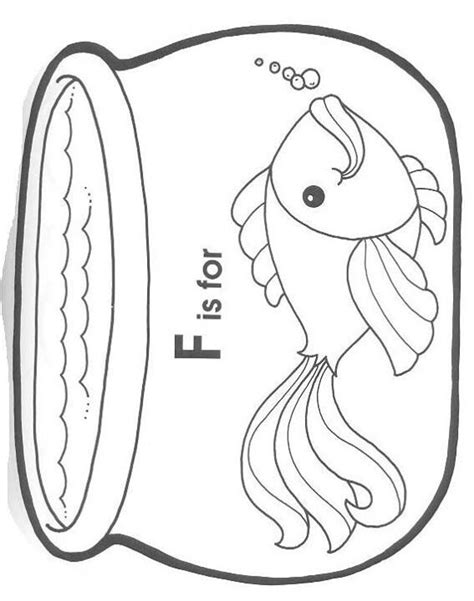 fish bowl coloring page preschool ideas pinterest