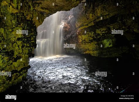 Waterfalls In Smoo Cave Durness Scottish Highlands Uk Stock Photo Alamy