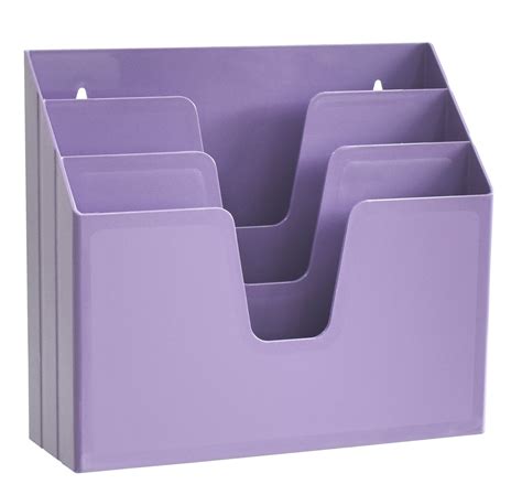 Acrimet Horizontal Triple File Folder Organizer Purple Color Amazon