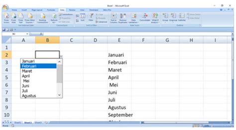 Cara Membuat List Pada Lembar Kerja Microsoft Excel Ali Putra Bungsu