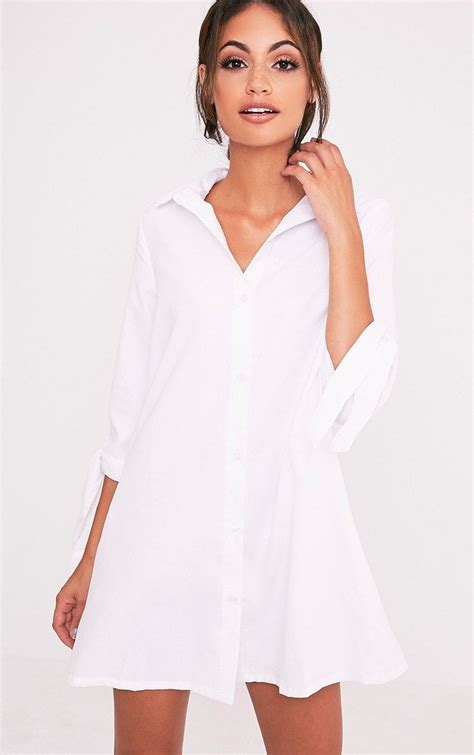 Shirt Dresses For Women Fashion Going Out Dresses Long White Shirt