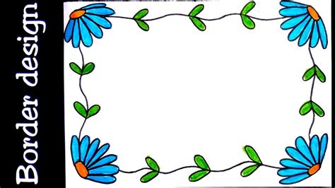 Simple Flower Border Designs For School Projects Easy Home Alqu