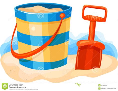 Suppliers, mainly located in asia. Shovel and Pail on Beach stock vector. Illustration of ...