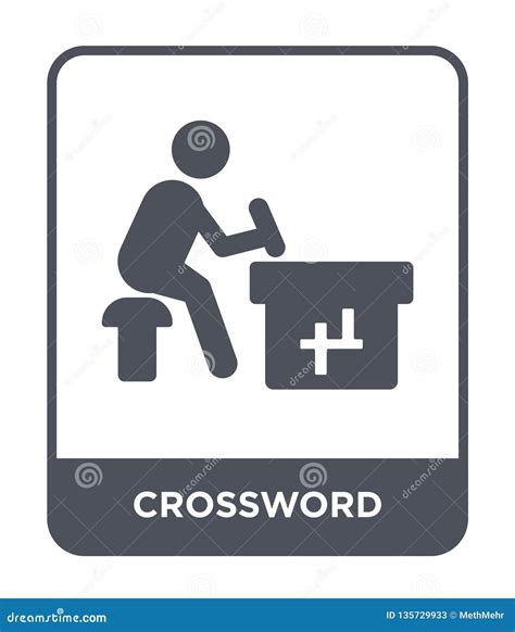Crossword Icon In Trendy Design Style Crossword Icon Isolated On White