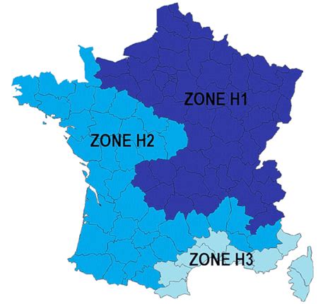 Répartition Des Départements Français En Zones Climatiques Et Primes
