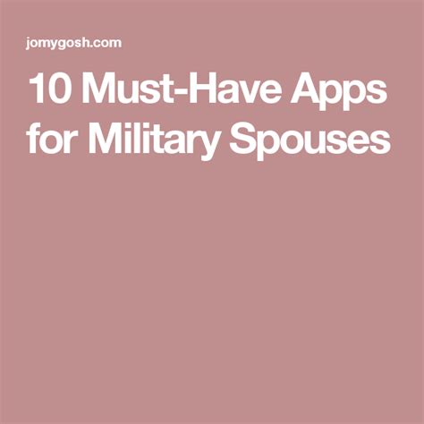 10 Must Have Apps For Military Spouses Military Spouse Army Wife