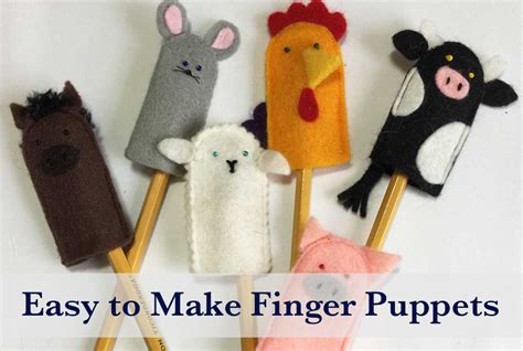 Play Time Easy To Make Felt Finger Puppets The Daily Sew