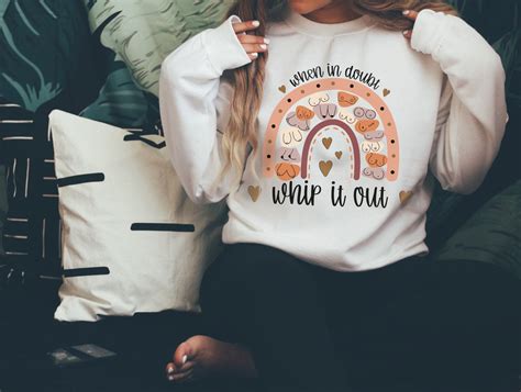 boobs when in doubt whip it out sweatshirt oversized etsy