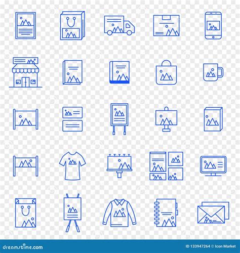 Branding Icon Set 25 Vector Icons Pack Stock Vector Illustration Of