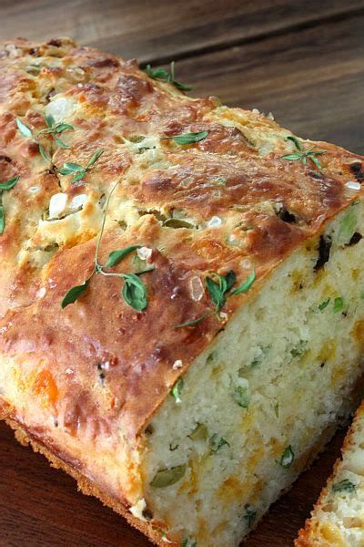 Finally, make a small depression into the flour with your finger and add the dry yeast to the depression. Cheese, Olive and Buttermilk Herb Bread - Cook'n is Fun ...