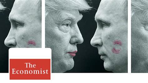 The Economists Feb 11 Cover Trump Putin And A Lipstick Kiss
