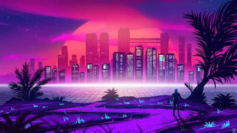 Neon City Futuristic Retro Synthwave Wallpaper Iphone