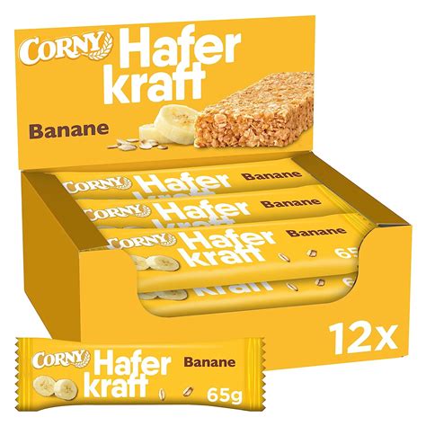 Haferriegel Corny Haferkraft Banane Vollkorn And Vegan 12x65g Amazon