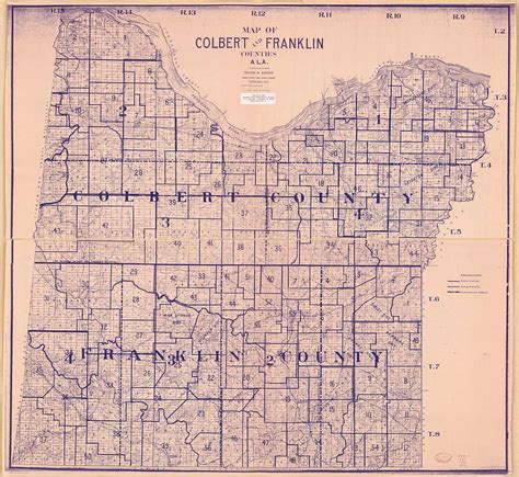 Map Of Colbert And Franklin Counties Ala Picryl Public Domain