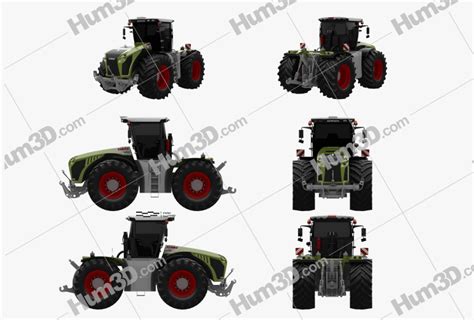 Claas Xerion 5000 Trac Vc 2014 Blueprint Template 3dmodels