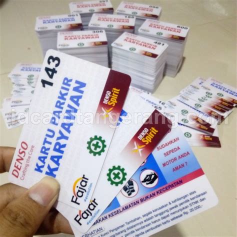 Kartu Parkir Kartu Parkir Denso • Pusat Cetak Id Card Murah Tangerang
