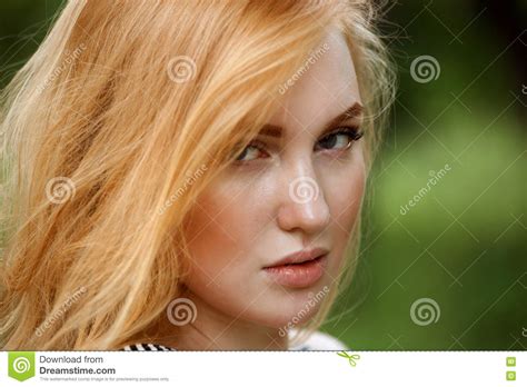 glamorous portrait of a redhead girl stock image image of girl long 75020329